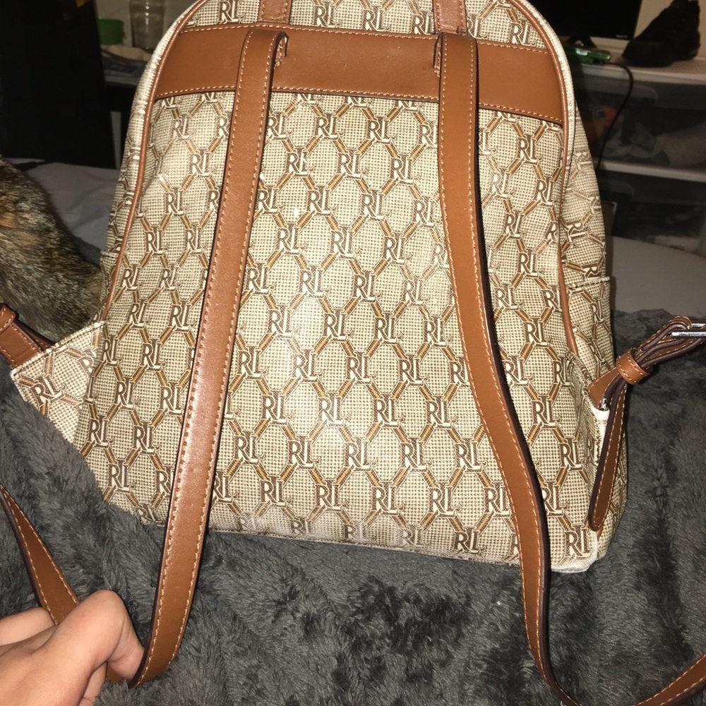 RLL Ralph Lauren Leather Backpack/Bag - Picture 3 of 5